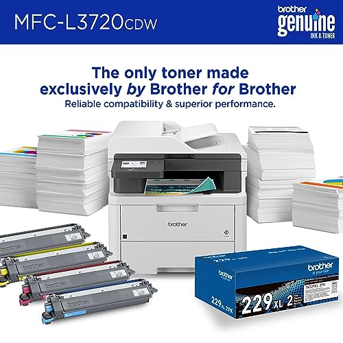 Brother MFC-L3720CDW Wireless Digital Color All-in-One Printer with Laser Quality Output, Copy, Scan, Fax, Duplex, Mobile Includes 4 Month Refresh Subscription Trial ¹ Amazon Dash Replenishment Ready