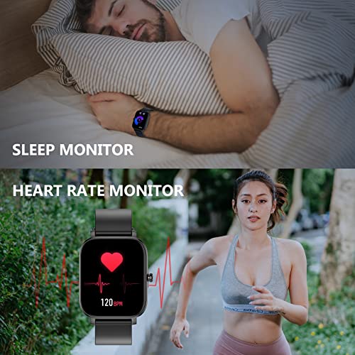 Smart Watch for Man/Women Fitness Tracker SmartWatch for Android/iOS Phones 1.83" Full Touch Screen with Heart Rate/Sleep Monitor, Step Counter, IP68 Waterproof Smart Watches