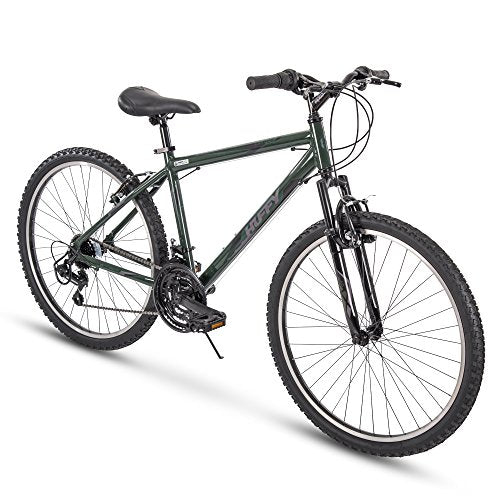Huffy Hartail Mountain Bikes for Men and Women, 24/26/27.5 Inch Sizes, Fat Tire Mountain Bike Option Available, Multiple Colors, Front Suspension, Kickstand Included