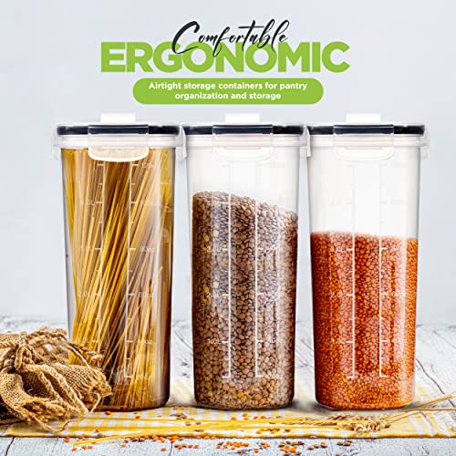 Utopia Kitchen Cereal Containers Storage - 4 Pack Airtight Food Storage Containers & Cereal Dispenser For Pantry Organization And Storage - Canister Sets For Kitchen Counter