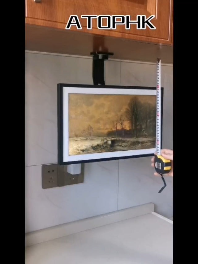 Under-Cabinet Mount， for Amazon Echo Show 15，Keeps Echo Off The Counter and Turns Side to Side，Ceiling or Under-Cabinet Mount Black 026-01