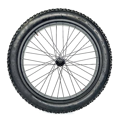 Fat Bike Front Wheel 26''x4.0 Tyre Hub Spokes Black Alloy Aluminum Snow Bicycle fatbike Rim Wheel 26 Bolt On