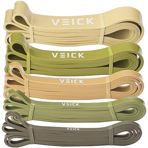 VEICK Resistance Bands for Working Out, Exercise Bands, Workout Bands, Pull Up Assistance Bands, Long Heavy Stretch Bands Set for Men and Women, Power Weight Gym at Home Fitness Equipment