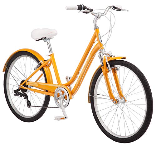 Schwinn Suburban Adult Comfort Bike, Men and Women, 26-Inch Wheels, 7 Speed Drivetrain, 16 or 17-Inch Aluminum Frame, Alloy Linear Hand Brakes