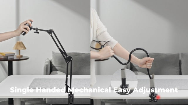 LISEN for Gooseneck Phone Holder for Bed Desk [3rd Upgrade] Cell Phone Stand for Desk Bed iPhone Holder Laying Down，Flexible Arm Clamp Clip Phone Mount Stand for Filming Fits iPhone 15 Max All Phone