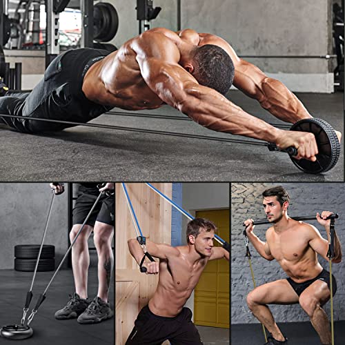 Heavy Resistance Bands for Working Out 240lbs, NITEEN Resistance Bands with Handles Weight Exercise Bands for Men Women,Workout Bands with Door Anchor and Ankle Straps Strength Training Equipment