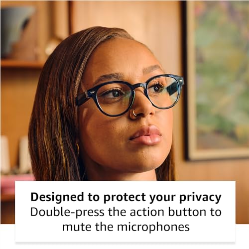 Echo Frames (3rd Gen) | Smart audio glasses with Alexa | Round frames in Blue Tortoise with prescription ready lenses