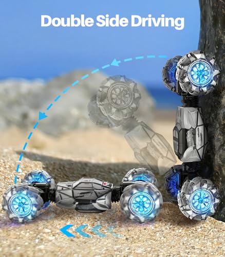 Remote Control Car, 4WD Gesture Sensing RC Stunt Car Toys, 2.4GHz 360°Spinning Multiple Terrains Hand Controlled RC Cars Crawler for Boys Girls 8-12 Christmas