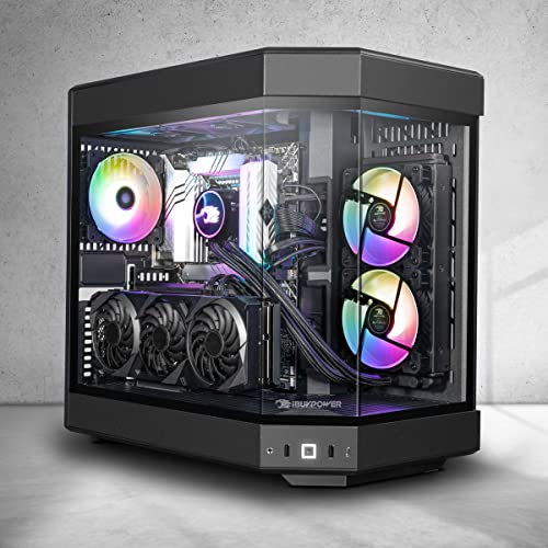 iBuyPower Pro Y60 Gaming PC Computer Desktop Y60BI9N4701 (Intel i9-13900KF 3.0 GHz, Nvidia GeForce RTX 4070 12GB, 32 GB 5200 MHz DDR5 RAM, 1TB NVMe SSD, WiFi Ready, Windows 11 Home),Black