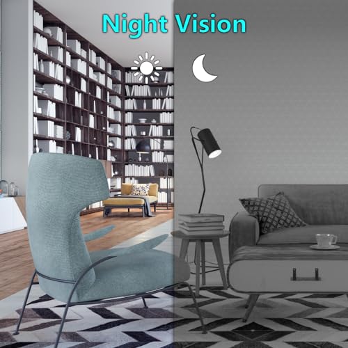 64GB Hidden Camera, 10000 mAh 1080P Mini Portable Spy Camera Covert Nanny Video Recorder with Motion Detection Security Cameras for Home, Office- No WiFi