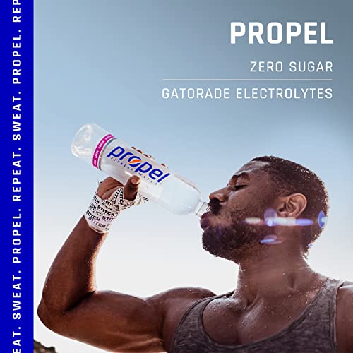 Propel Black Cherry, Zero Calorie Sports Drinking Water with Electrolytes and Vitamins C&E, 16.9 Fl Oz(Pack of 12)