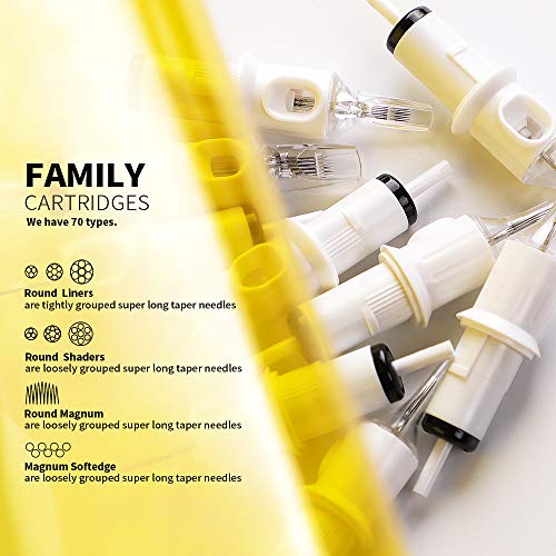 Hawink Tattoo Cartridge Needles #10 Bugpin 11 Magnum M-Taper 20PCS with Membrane Professional Disposable EN05S-20-1011M1