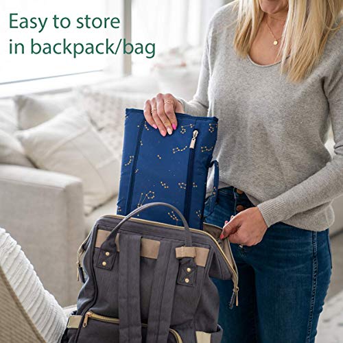 Baby Changing Pad by Lil Fox. Portable Changing Pad for Baby Diaper Bag or Changing Table Pad. One-Hand Diaper Change Pad. Baby Shower Gifts, Newborn Baby Essentials, Unisex Baby Stuff