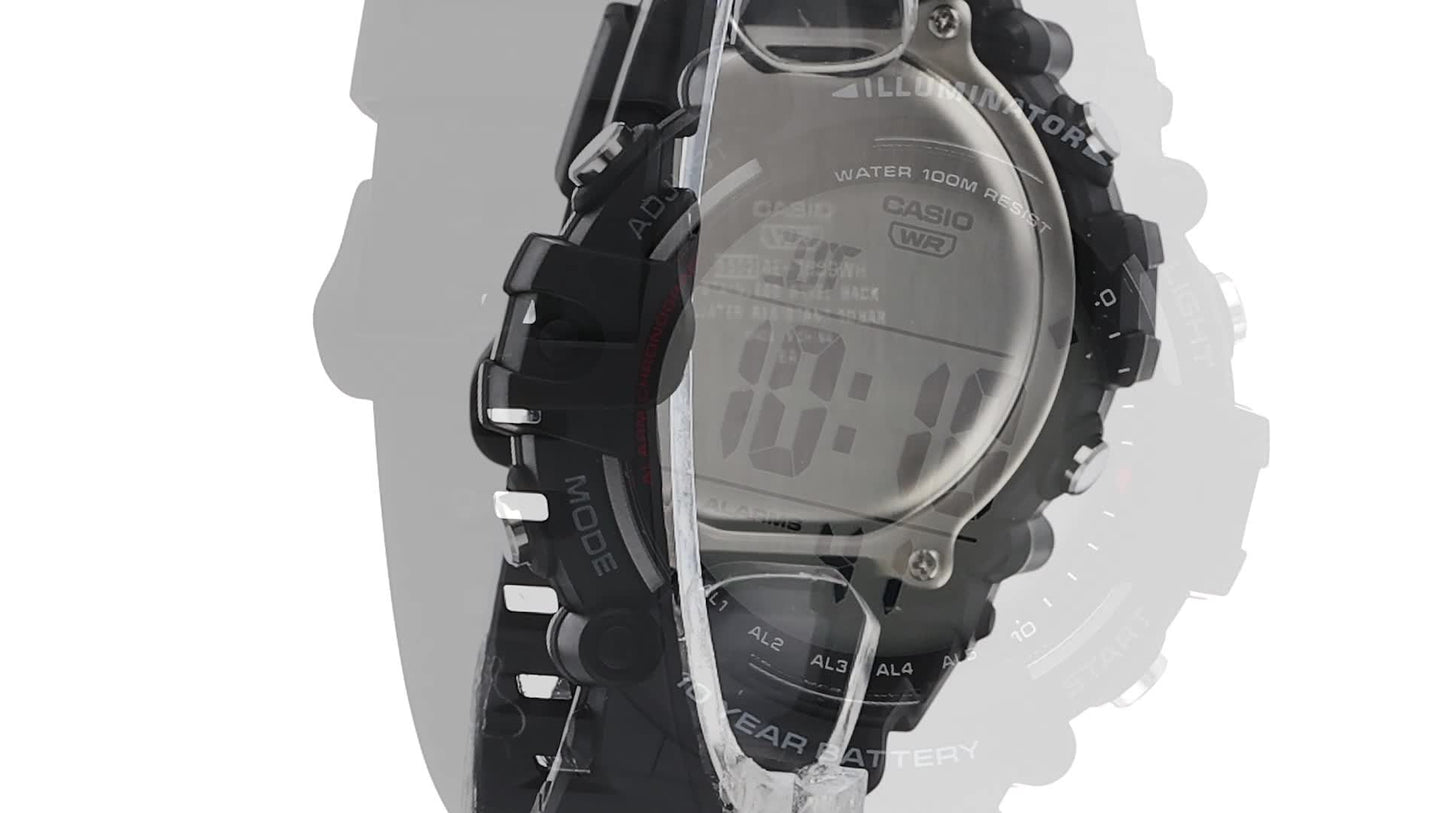 Casio Illuminator AE1500WH Series | 10-Year Battery | LED Backlight | 5-Alarms | 1/100 Sec Stopwatch | Men's Digital Watch