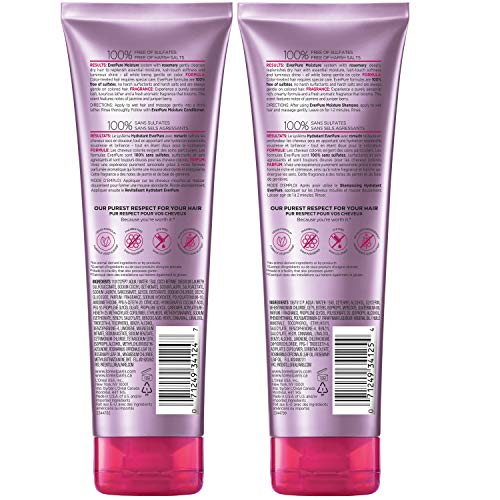 L'Oreal Paris Moisture Sulfate Free Shampoo and Conditioner Set, Hair Care for Color-Treated Hair with Rosemary Botanicals, EverPure, 1 Kit