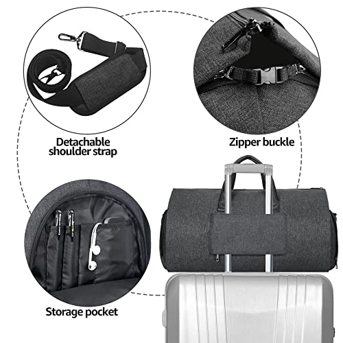UNIQUEBELLA Carry-on Garment Bag Large Duffel Bag Suit Travel Bag Weekend Bag Flight Bag with Shoe Pouch for Men Women Age: Over 6 Years Old
