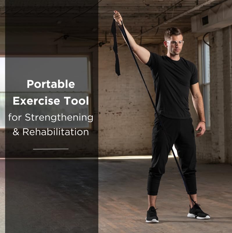 THERABAND CLX Resistance Band with Loops, Fitness Band for Home Exercise and Full Body Workouts, Portable Gym Equipment, Gift for Athletes, 25 Yard Dispenser, Black, Special Heavy, Advanced Level 1