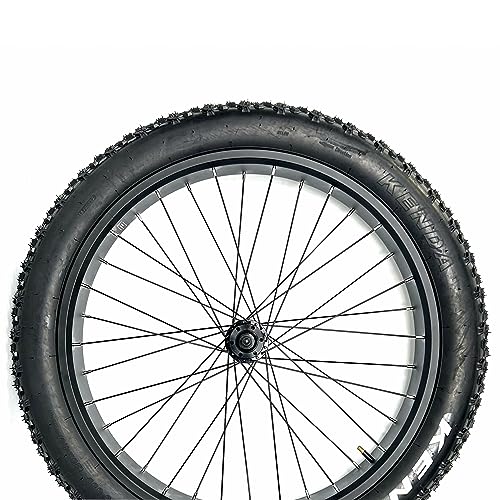 Fat Bike Front Wheel 26''x4.0 Tyre Hub Spokes Black Alloy Aluminum Snow Bicycle fatbike Rim Wheel 26 Bolt On