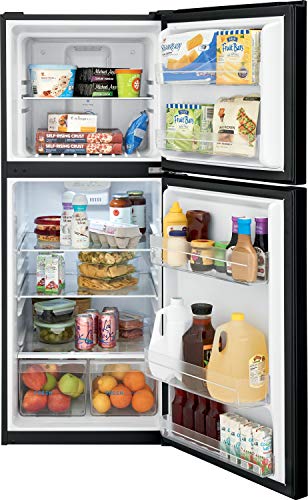 Frigidaire 11.6 Cu. Ft. Compact ADA Top Freezer Refrigerator in Black with Electronic Control Panel, Reversible Door Swing, ENERGY STAR