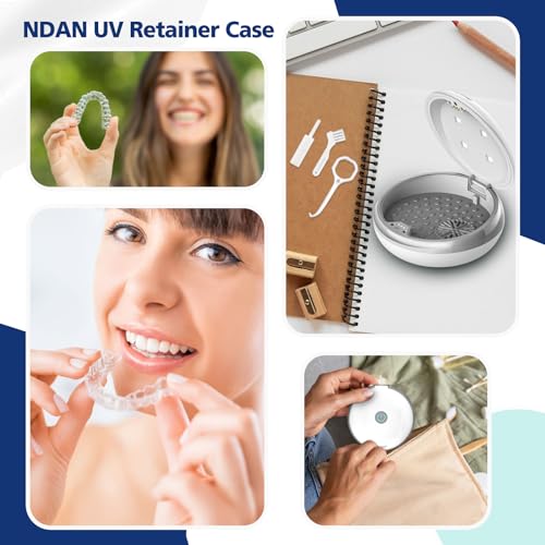 Retainer Case with Fan, Newest Retainer Case Compatible with Invisalign Case, Mouth Guard Case, Night Guard Case, Aligner Case with Vent Holes