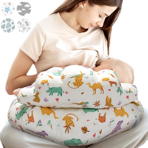 PILLANI Nursing Pillow for Breastfeeding, Breast Feeding Pillow for Mom & Baby Support, Baby Registry Search, Removable Cotton Cover, Adjustable Waist Strap,Baby Support Pillow,Newborn Pillow Supplies