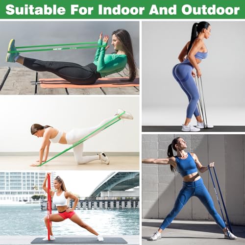 Resistance Bands, Pull Up Bands, Workout Bands for Exercise, Thick Heavy Resistance Band Set with Door Anchor, Elastic Bands for Body Stretching, Crossfit Training at Home/Gym for Men & Women