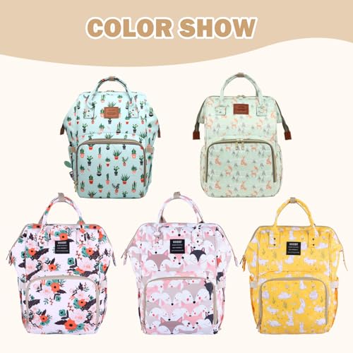 Armbq Baby Diaper Bag Backpack Multi-Function Waterproof Diaper Bag for Baby Care Travel Essentials Back Pack for Mom Yellow
