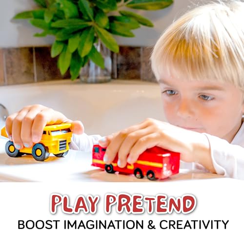 Mold Free Bath Toys for Babies and Toddlers, Car No Hole Bath Toys, Bath Toys no Mold for Tub, Beach, Pool, BPA-Free, Safe, Fun Infant Baby Bath Toys No Holes 0 1-3 6 12 18 Month