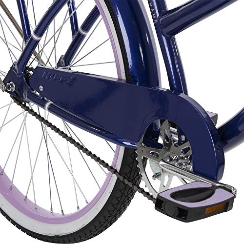 Huffy Cruiser Bike, Fairmont or Woodhaven Model, 20/24/26 Inch Sizes, Perfect for Casual Rides, Ergonomic Upright Design, Fenders Prevent Spray, Rear Rack and Basket Available, Simple Coaster Brakes