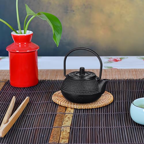Ipetboom Mini Cast Iron Teapot Tea Set Tea Kettles Stovetop Miniature Japanese Tea Kettle Tea Kettle with Infuser Kettle Ornaments Small Teapot Teakettle Cast Iron Furniture Concentrate Diffuser