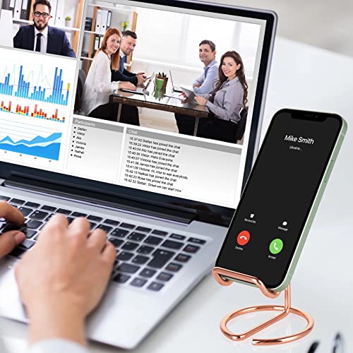 Cell Phone Stand Holder Desk Accessories, Cute Metal Rose Gold, Compatible with All Mobile Phones, iPhone, Switch, iPad