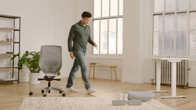 Ergonomic Chair - A Versatile Desk Chair with Adjustable Lumbar Support, Breathable Mesh Backrest, and Smooth Wheels - Experience Optimal Comfort and Support - Sand - White