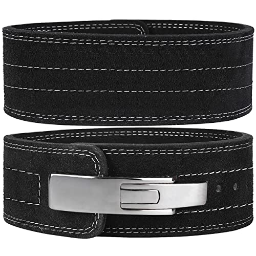 ARD CHAMPS™ 10MM Weight Power Lifting Leather Lever Pro Belt Gym Training Red,White & Blue