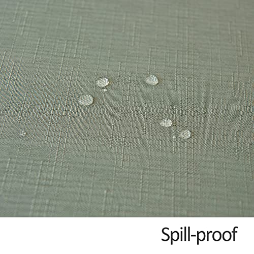 maxmill Rectangle Slubby Textured Tablecloth Waterproof Spillproof Wrinkle Free Table Cloth, Kitchen Dining Room Decoration, Fabric Table Cover for Holiday Party Dinner, 52 x 70 Inch, Sage Green
