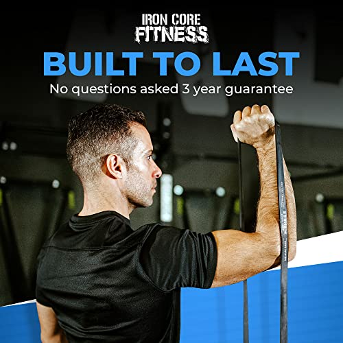 Pull Up Assistance Resistance Bands by Iron Core Fitness- Strength Power Flexibility Training at Home or Gym. Ebooks and Workout Chart Included.