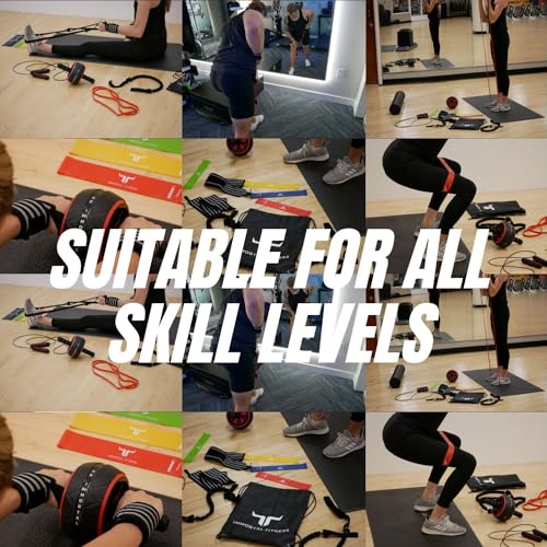 Portable Home Workout Resistance Set - Physical Therapy at Home - Resistance Bands, Jump Rope, Ab Wheel, Push-up Bars, and More! Great for Training at Home or on The Go