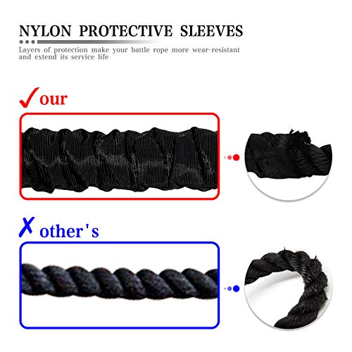 Battle Rope Battle Ropes for Exercise Workout Rope Exercise Rope Battle Ropes for Home Gym Heavy Ropes for Exercise Training Ropes for Working Out Weighted Workout Rope Exercise Workout Equipment