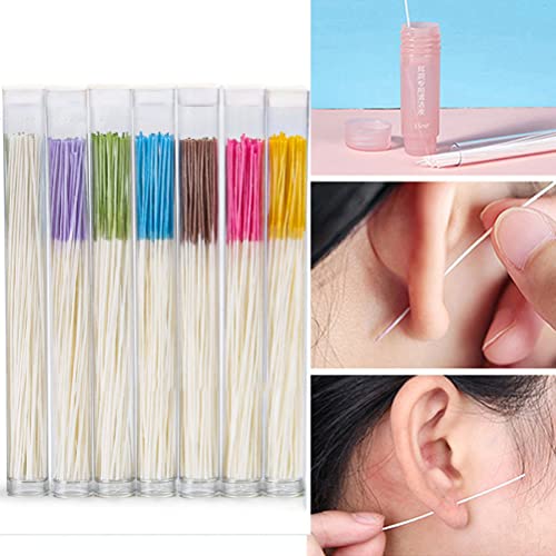 kekafu 210 Pieces Ear Hole Floss Earrings Hole Cleaner Disposable Piercing Aftercare Cleaner Earrings Piercing Cleaning Line Ear Piercing Care Cleaning Tool for Girls Women Men…
