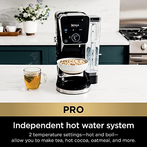 Ninja CFP301 DualBrew Pro Specialty 12-Cup Coffee Maker with Glass Carafe, Single-Serve, Grounds, compatible with K-Cup pods, with 4 Brew Styles, Iced Coffee Maker, Frother & Hot Water System, Black