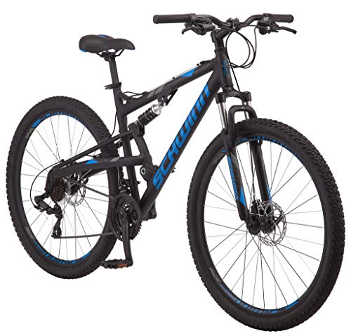Schwinn S29 Mens and Womens Mountain Bike, 29-Inch Wheels, Aluminum Frame, Dual-Suspension, Mechanical Disc Brakes