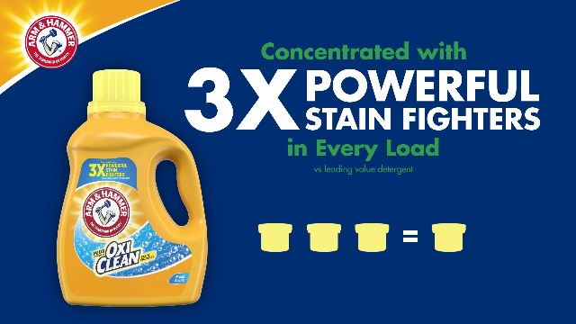 Arm & Hammer Plus OxiClean Fresh Scent, 128 Loads Liquid Laundry Detergent, 166.5 Fl oz