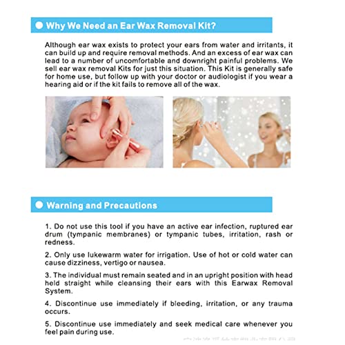 Home Ear Wax Cleaning System - 500ml Irrigation Kit for Safe, Gentle Earwax Removal and Hearing Care