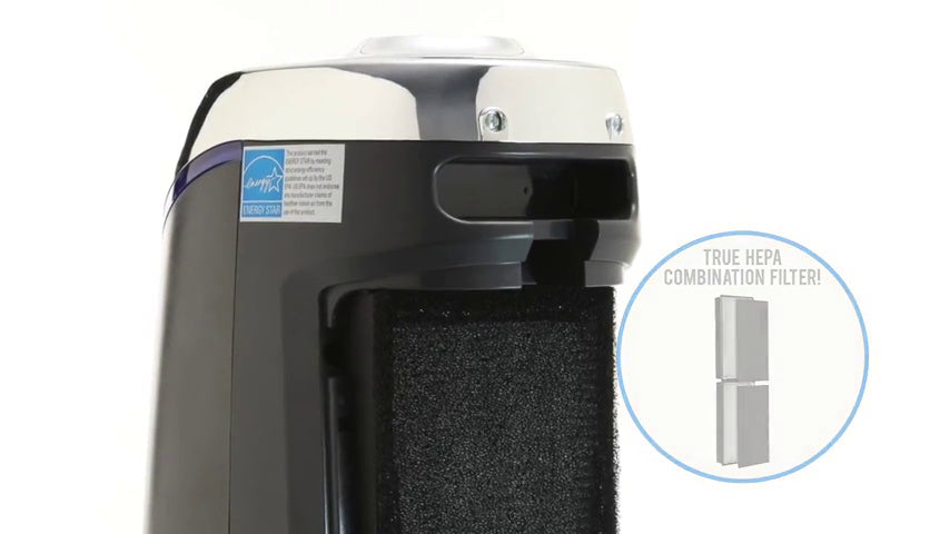 GermGuardian Air Purifier with Genuine HEPA 13 Pet Pure Filter, Removes 99.97% of Pollutants, Covers Large Rooms up to 915 Sq. ft. in 1 Hour, UV-C Light Helps Reduce Germs, 28", Black, AC5250PT