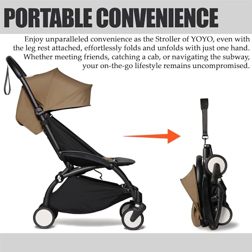 Baby Leg Rest with Padded Cover Compatible with Babyzen YOYO Stroller Footrest 12.5 Inch Long Extend Infant Pram Footboard Provide Additional Comfort in Stroller - Black