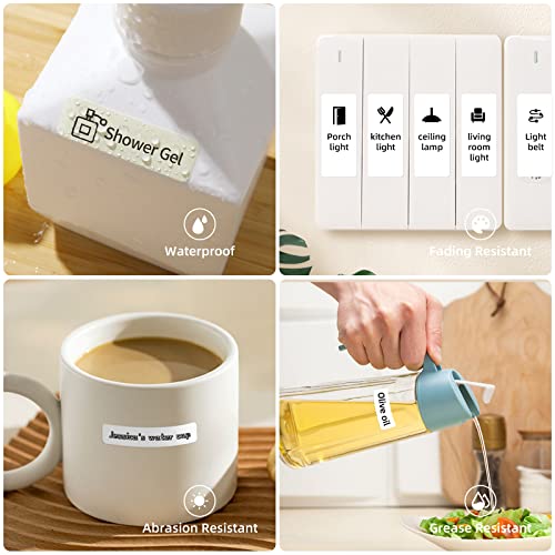 NIIMBOT D110 Label Maker Machine with Tape, Small Thermal Sticker Printer with 0.59''x1.18'' Labels, Portable Bluetooth Connection, Monochrome