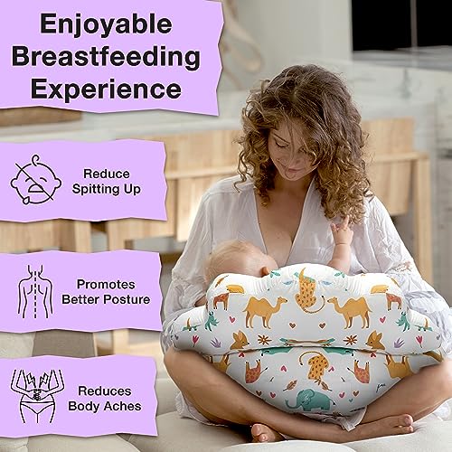 PILLANI Nursing Pillow for Breastfeeding, Breast Feeding Pillow for Mom & Baby Support, Baby Registry Search, Removable Cotton Cover, Adjustable Waist Strap,Baby Support Pillow,Newborn Pillow Supplies