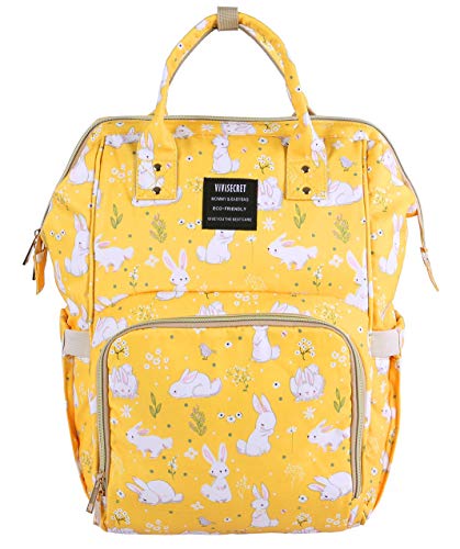 Armbq Baby Diaper Bag Backpack Multi-Function Waterproof Diaper Bag for Baby Care Travel Essentials Back Pack for Mom Yellow