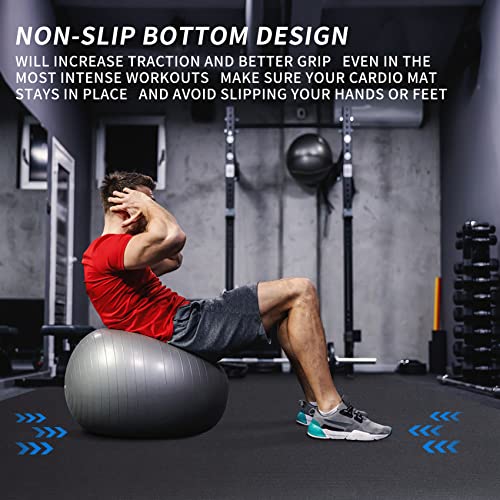 Large Exercise Mat 7x5|7x7|7x9|7x12x7mm,High-Density Workout Mats for Home Gym Flooring,Non-Slip,Extra Thick Durable Cardio Mat,and Ideal for Plyo,MMA,Jump Rope -Shoes Friendly