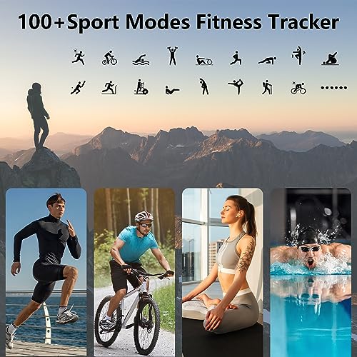 Smart Watch for Men and Women - Alexa Built-in Smartwatch with Heart Rate, Sleep and Blood Oxygen Monitor,24/7 Heart Rate Auto Image Correction, Portable Smartwatch Dynaudio Speakers (Black)