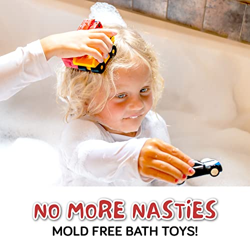 Mold Free Bath Toys for Babies and Toddlers, Car No Hole Bath Toys, Bath Toys no Mold for Tub, Beach, Pool, BPA-Free, Safe, Fun Infant Baby Bath Toys No Holes 0 1-3 6 12 18 Month